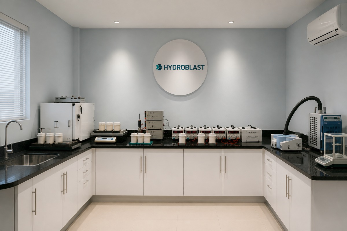 Laboratório próprio Hydroblast